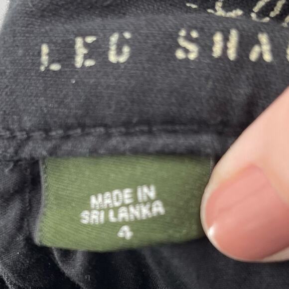 Eddie Bauer Black Corduroy Cotton Stretch Curvy Straight Leg Work Trouser Size 4 - Picture 6 of 8